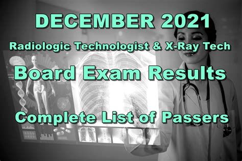 rad exam results statistics|RESULTS: December 2021 Radiologic and X.
